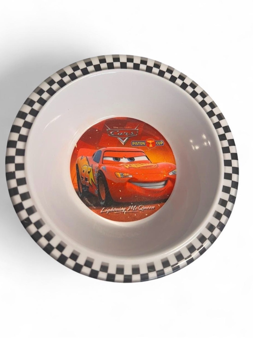Disney Lightning McQueen Bowl - Red, White & Black Check